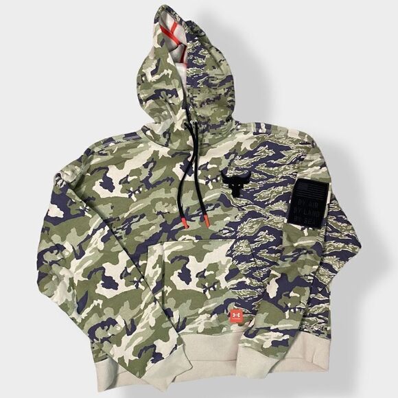 Under Armour Project Rock Womens Veterans Day Fleece Loose Fit Hoodie size L (a) - Picture 1 of 11